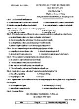 Đề khảo sát chất lượng học sinh giỏi Địa lí Lớp 12 - Năm học 2022-2023 - Sở GD&ĐT Thanh Hóa (Có đáp án)
